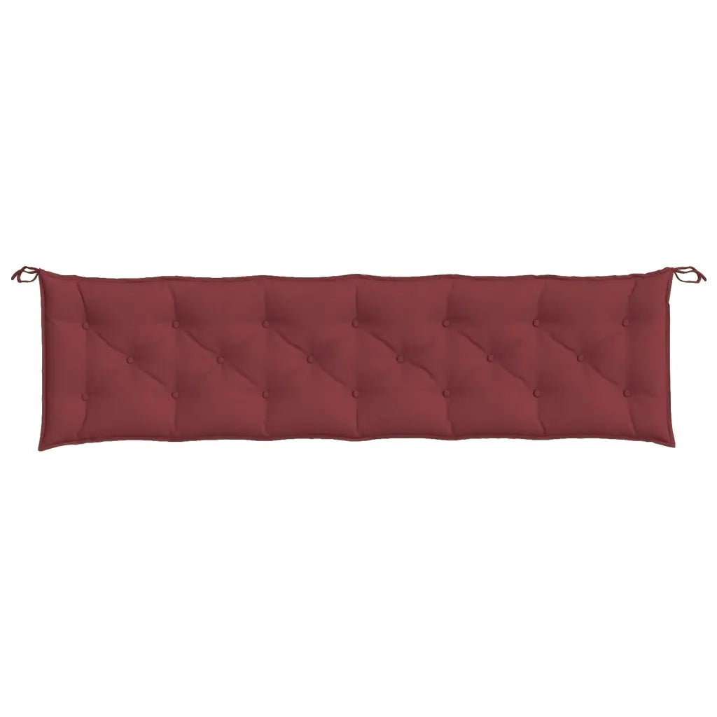 Cuscini Panca Giardino 2pz Rosso Vino Mélange 200x50x7 cm 4002639