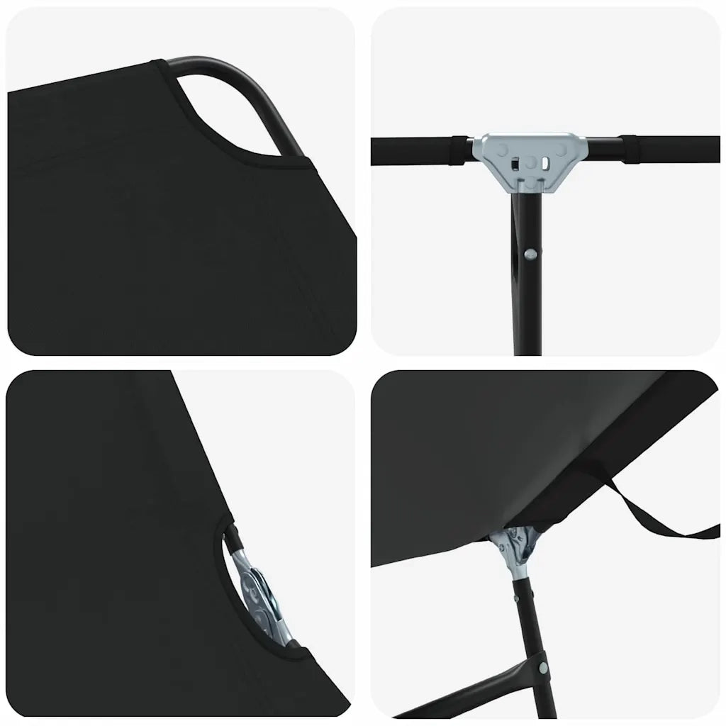 Lettino prendisole pieghevole Nero 188 x 57 x 86,5 cm 42003141
