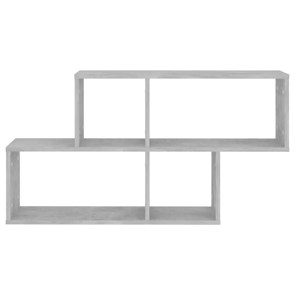 Scaffale a Parete Grigio Cemento 100x18x53 cm Legno Multistrato 807164