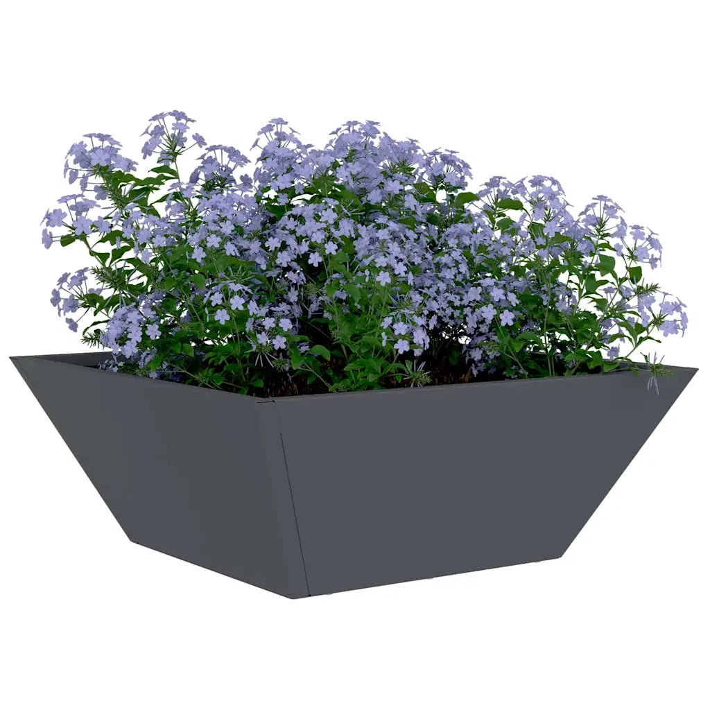 Vaso da giardino-Fioriera da Esterno-Contenitore per Piante Antracite 40 x 40 x 15 cm