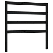 Testiera | Testata per Letto Nera 96x4x100 cm in Legno Massello di Pino