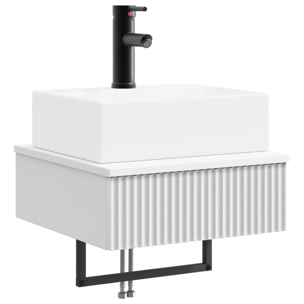 Lavabo da Parete Bianco 40 x 41 x 39 cm Legno ingegnerizzato 890198