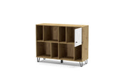 Mobile libreria 1 sportello soggiorno Bollo B09 cm 123,4x40x95h bianco rovere