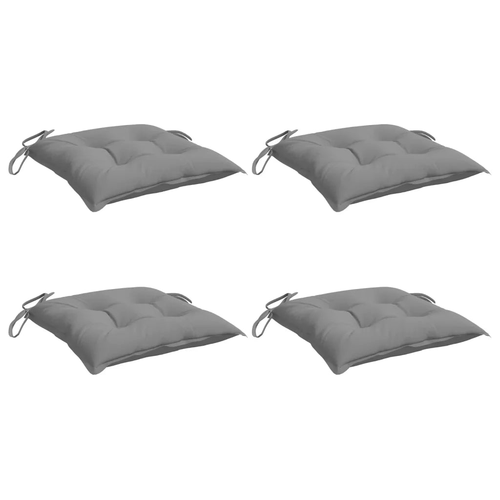 Cuscini per Sedia 4 pz Grigi 40x40x7 cm in Tessuto Oxford 314864