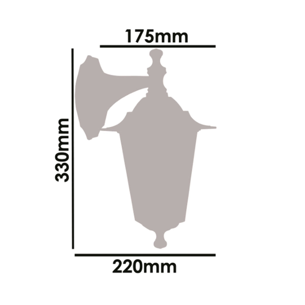 Applique Esterno Riley Alluminio Nero Giu&apos 1 Luce E27 Ip44