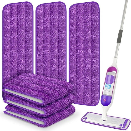 Adatto per Swiffer PowerMop aerografo spazzola fibre defouling trapezio viola sostituisci testa di spazzola tessuto mat 3 pezzi