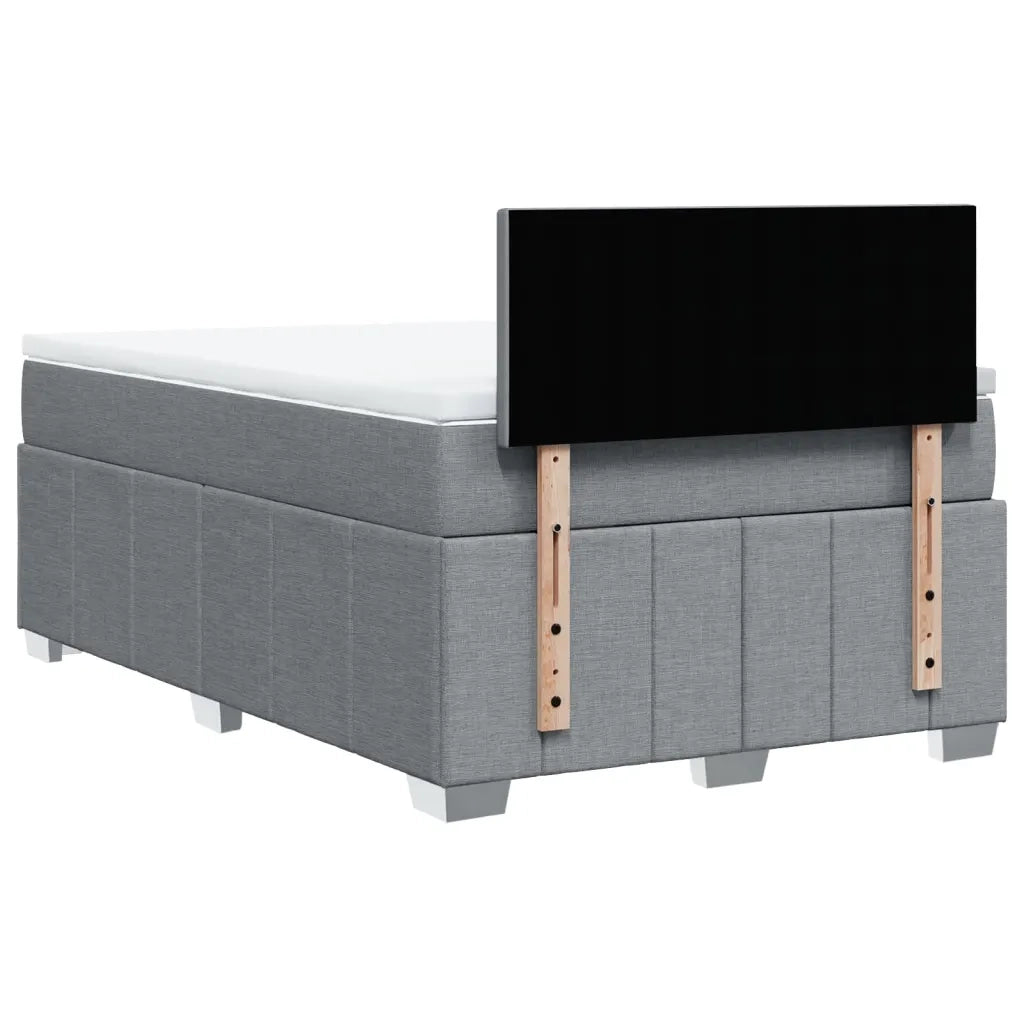 Giroletto a Molle con Materasso Grigio Chiaro 120x190cm Tessuto 3289300