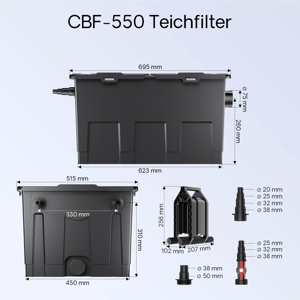 set per laghetti filtro 60000l Chiarificatore 36W Pompa NEO8000 70W