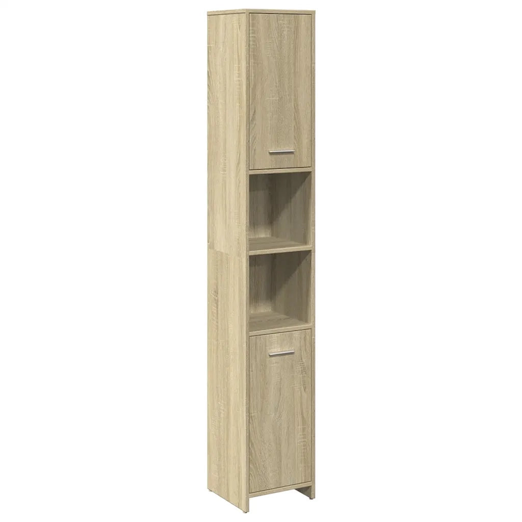 vidaXL Set Mobili da Bagno 4 pz Rovere Sonoma in Legno Multistrato