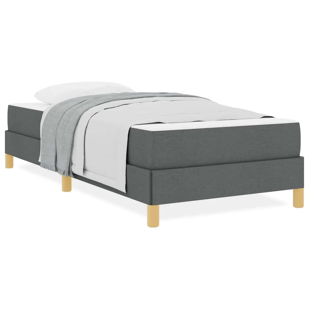 vidaXL Letto a molle Grigio scuro e Marrone 90 x 200 cm
