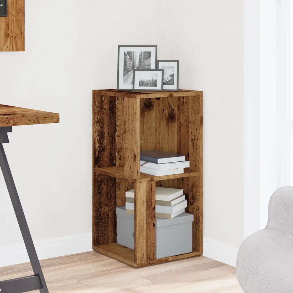 Mobile Angolare Legno Antico 33x33x67 cm in Truciolato 856718