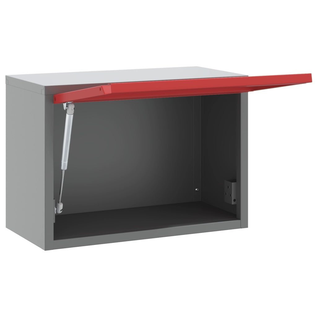 Armadio per attrezzi a parete con porta a gas rossa, 50x25x35 cm