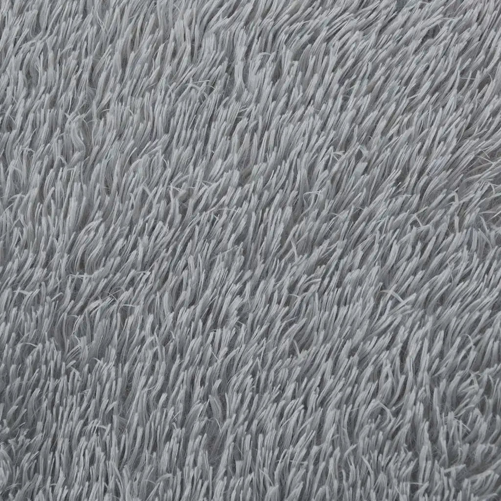 Tappeto Shaggy a Pelo Lungo NAVARRA Grigio Chiaro 200x200 cm 4102922