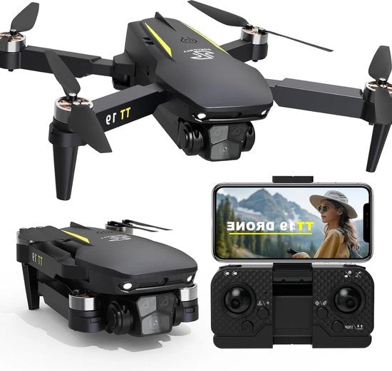 Drone senza pilota con camera per adulti - funzione di evitamento ostacoli - obiettivo da 24 g regolabile - protezione contro il vento - avvio e atterraggio Touch - velocità di volo 40 km/h - drone RC pieghevole miniaturizzato