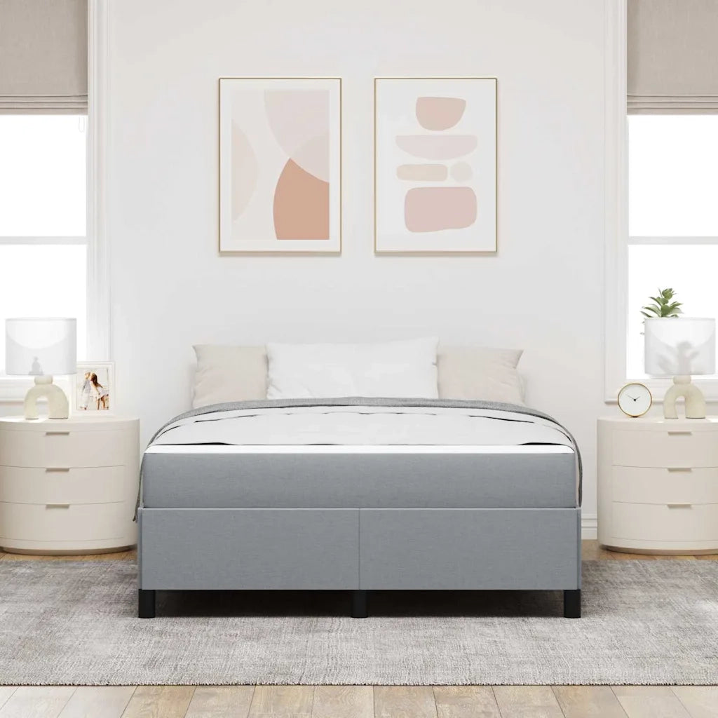 Letto a molle Grigio chiaro 160 x 200 cm Tessuto 3398871