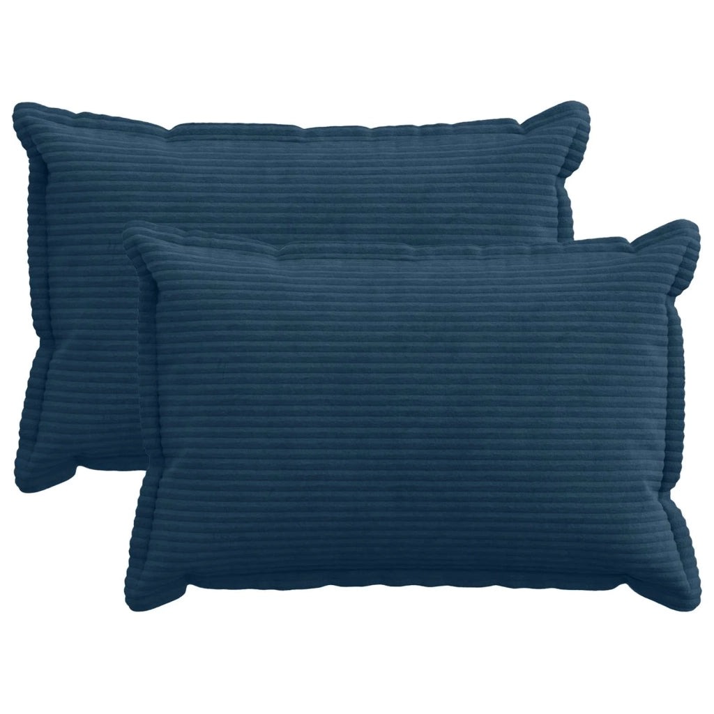 Federa 2 pz HOUTEN Blu navy 40 x 60 cm corduroy 917524