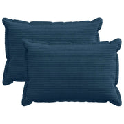 Federa 2 pz HOUTEN Blu navy 40 x 60 cm corduroy 917524