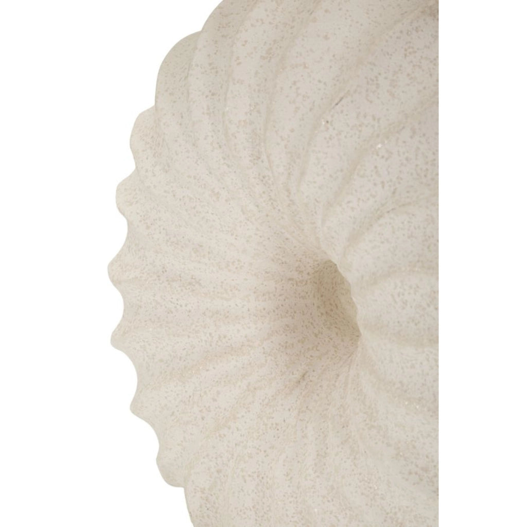 Lampada da tavolo Anemone in ceramica color sabbia