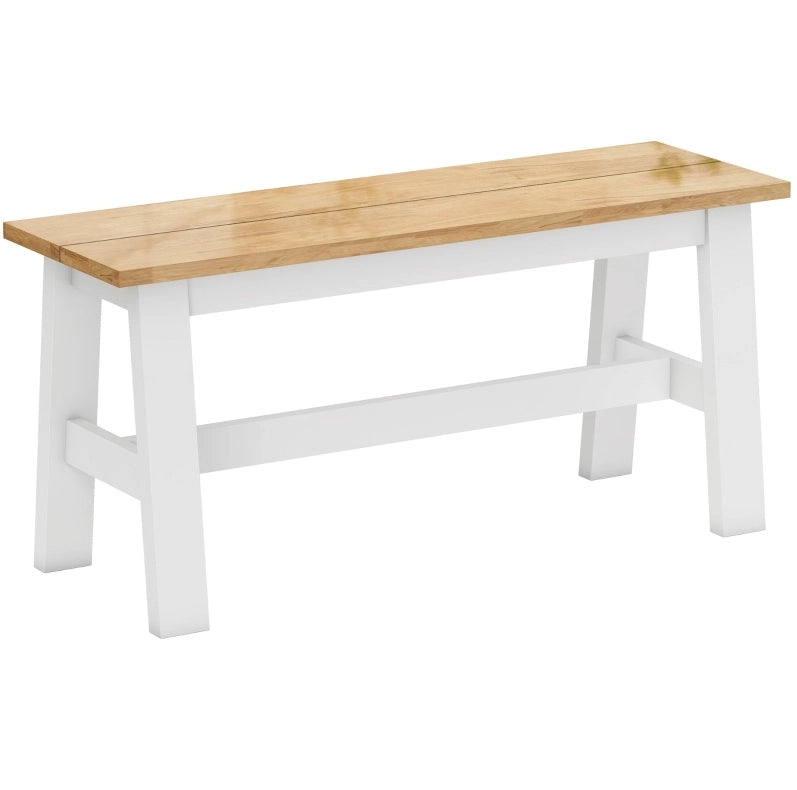 Panca in legno per 2 persone 95 cm effetto rovere bianco