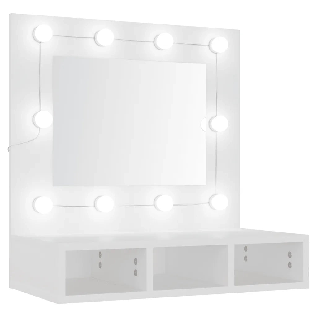Mobile a Specchio | Armadio da bagno con LED Bianco 60x31,5x62 cm