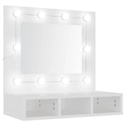 Mobile a Specchio | Armadio da bagno con LED Bianco 60x31,5x62 cm