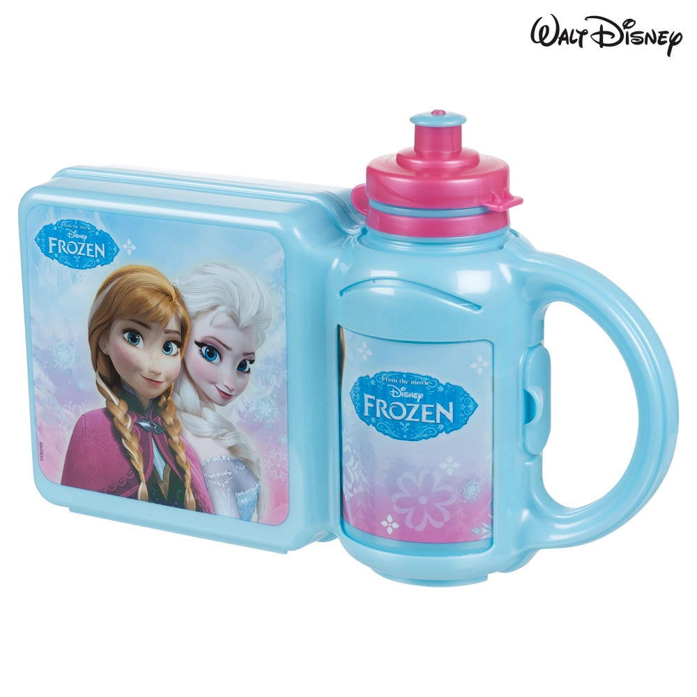Portavivande Porta Pranzo Cibo 150GR Disney Frozen + Borraccia 400ML Elsa Anna