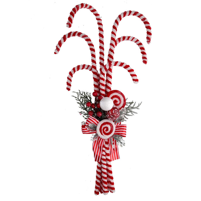 Caramella plastica bastoncini di zucchero rosso cm xh60