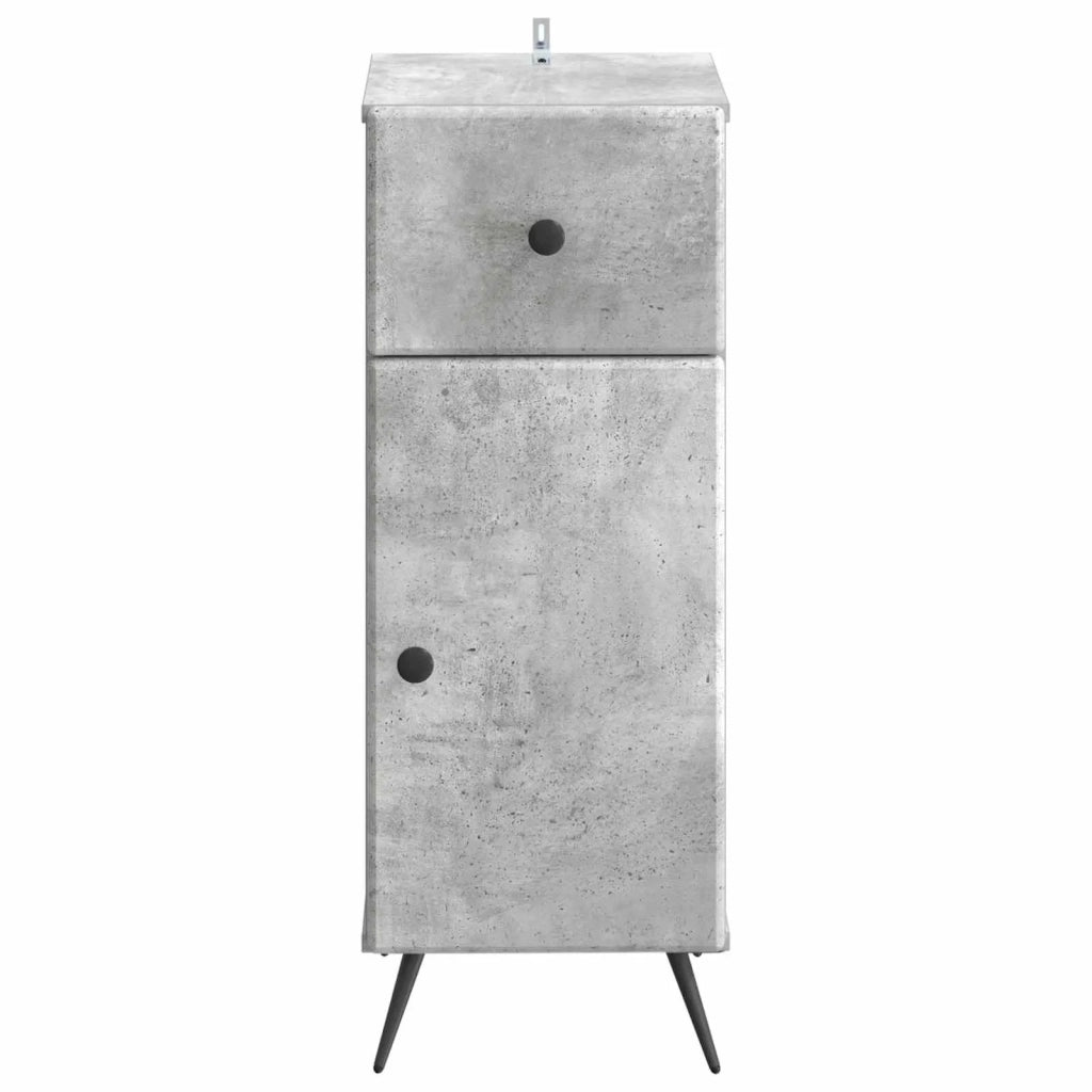 Mobiletto da Bagno BREDA Grigio Cemento 30 x 31 x 80 cm 897488