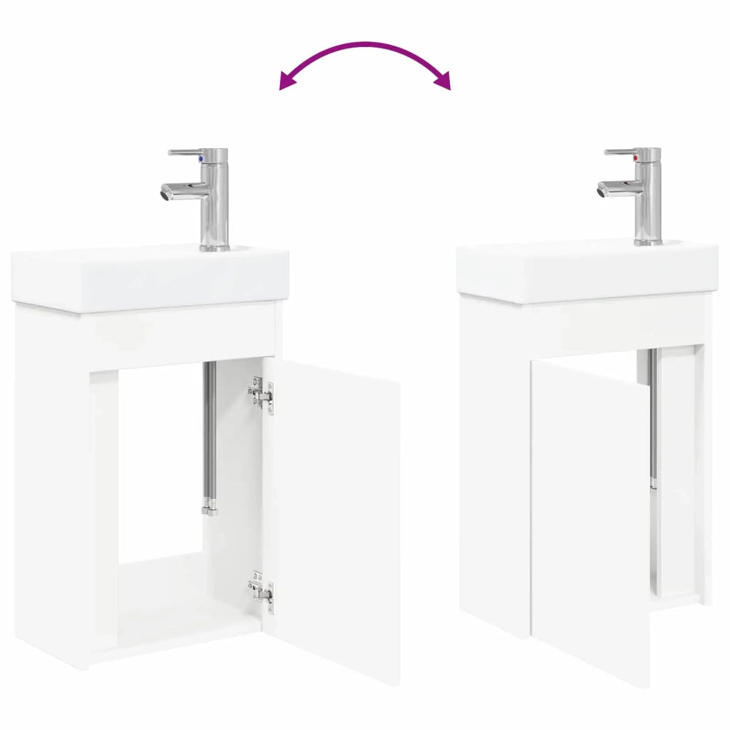 Mobile bagno con rubinetto Bianco 40,5 x 22,5 x 62 cm