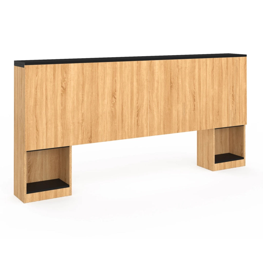 IDMarket - Cabecero extensible CATBA con almacenamiento deslizante para camas de 140 y 160 CM de madera y negras