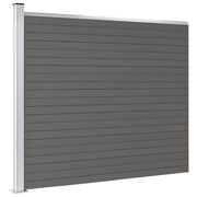 Pannello di Recinzione in WPC 175x146 cm Grigio 148983
