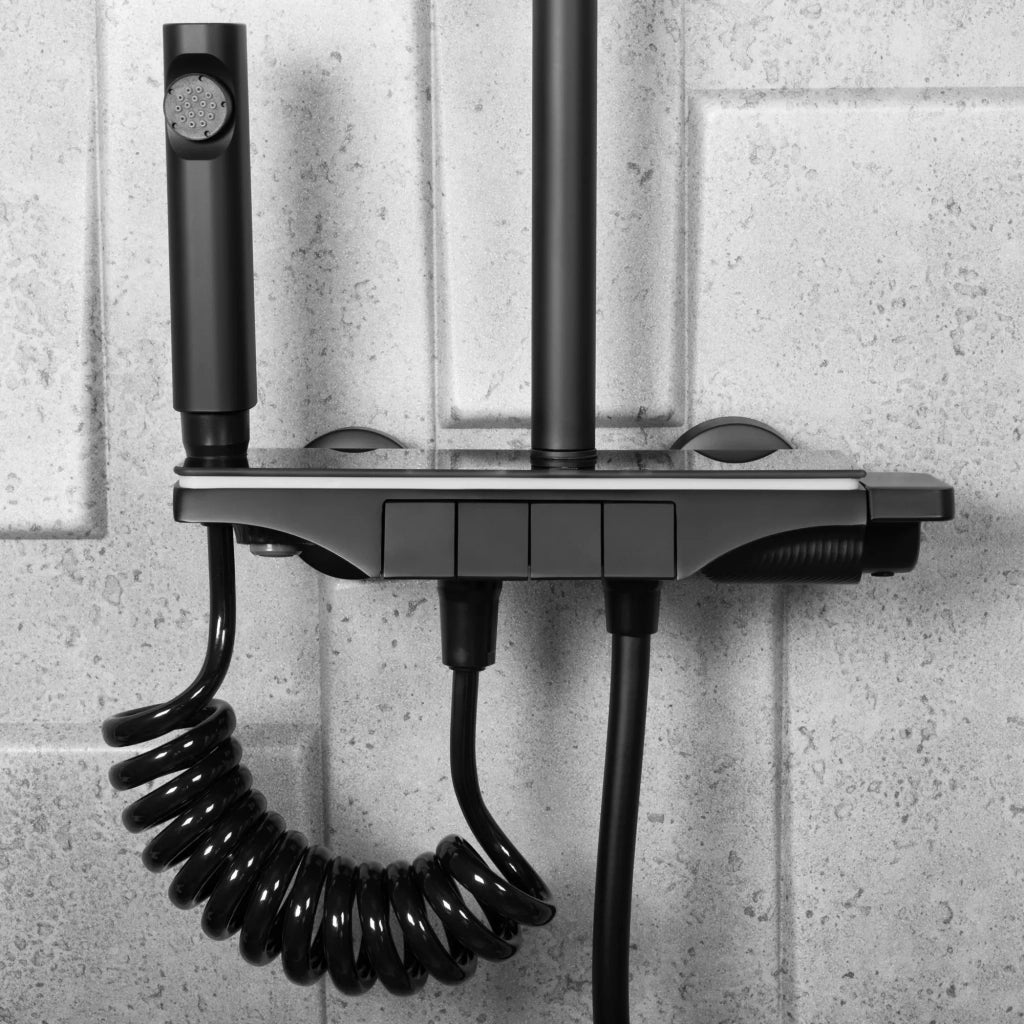 Set Doccia Rea Savio Led Black