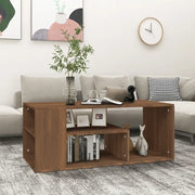 Tavolino Salotto Rovere Marrone 100x50x40cm Legno Multistrato cod mxl 29739