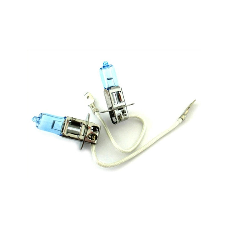 Coppia 2 Lampade Alogena H3 12V 55W PK22s Effetto Xenon Bianco Compatibile con Fari H3