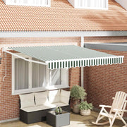 Tenda da Sole-Tenda parasole per Patio Verde e Bianco 300 x 250 x 165 cm Poliestere 165857