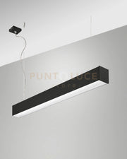 TURNER SOSPENSIONE NERA 29W 4000K 3570LM PRISMATIC  IP40 100CM DIMMERABILE DALI