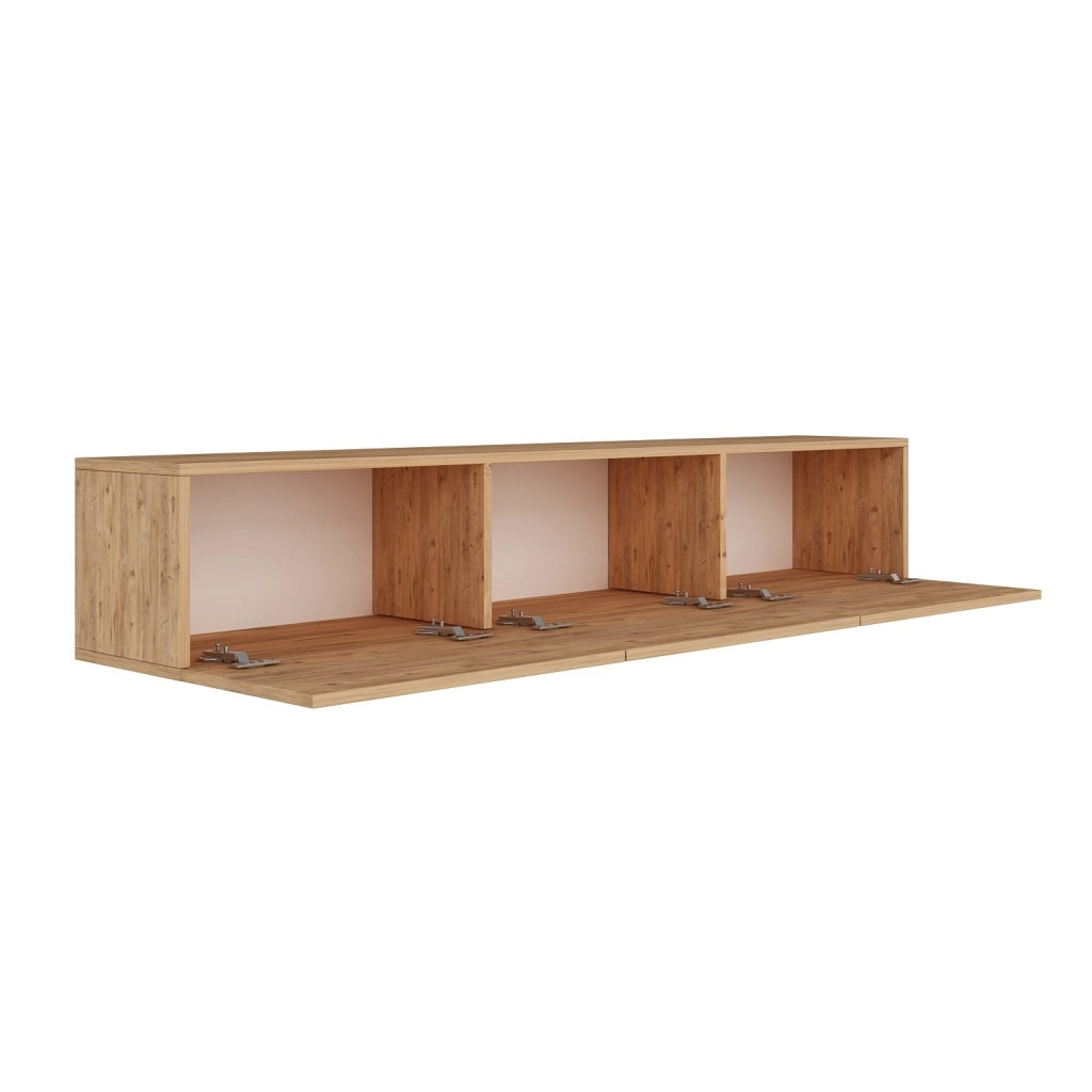 Mobile TV in legno "West" 150 x 32 x 30 cm - Pino Atlantico