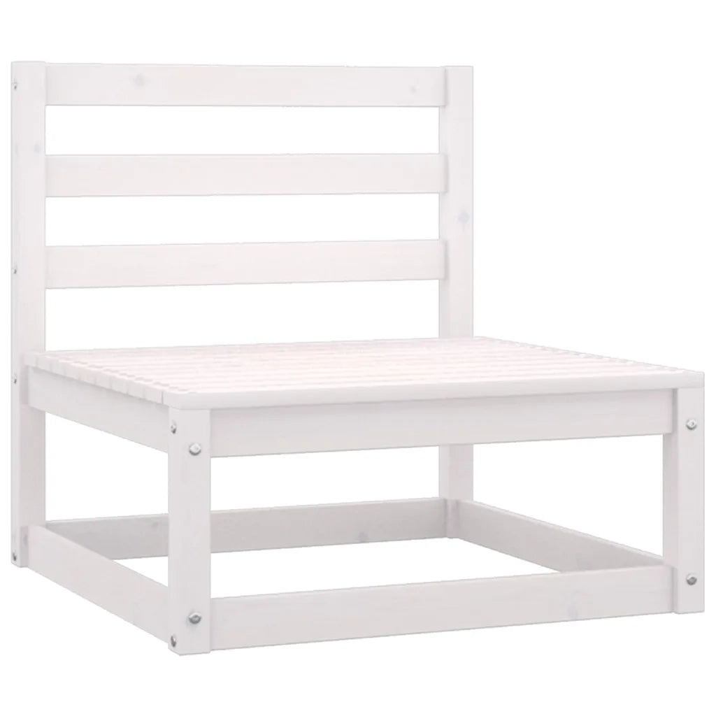 Salotto da Giardino-Set Divani da Giardino3 pz Cuscini Legno Massello Pino Bianco