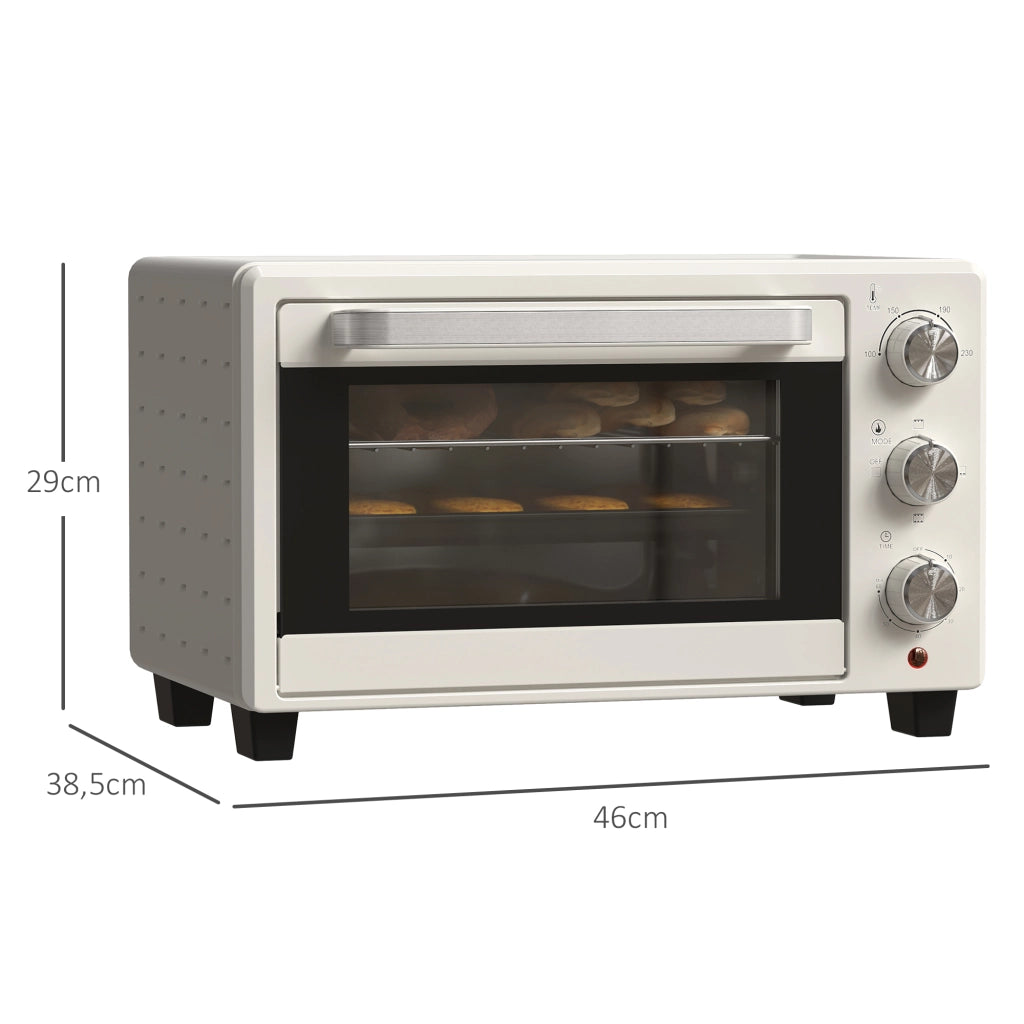 Mini Forno Elettrico 21 L 1400 W con Girarrosto; 3 Modalità e Temperatura Regolabile 100-230°C