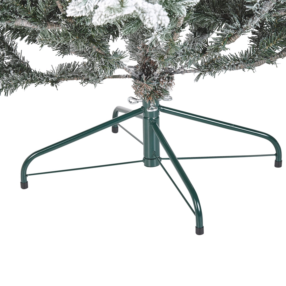 Albero di natale artificiale bianco sintetico 180 cm innevato pre innevato con neve rami innevati