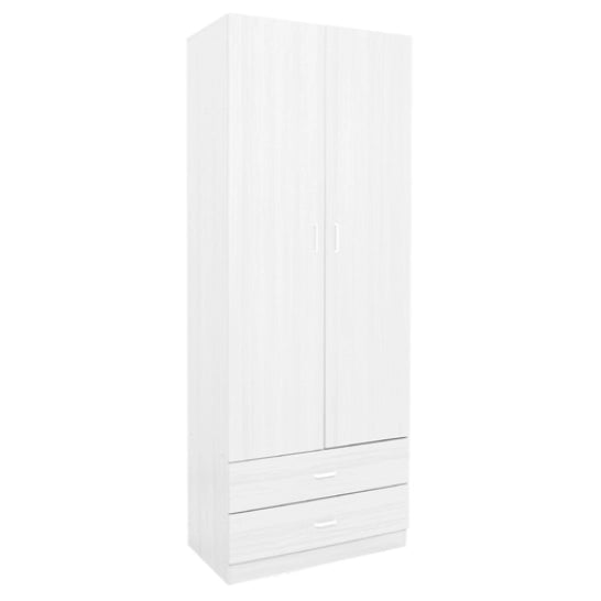ARMADIO 2 ANTE + 2 CASSETTI BIANCO