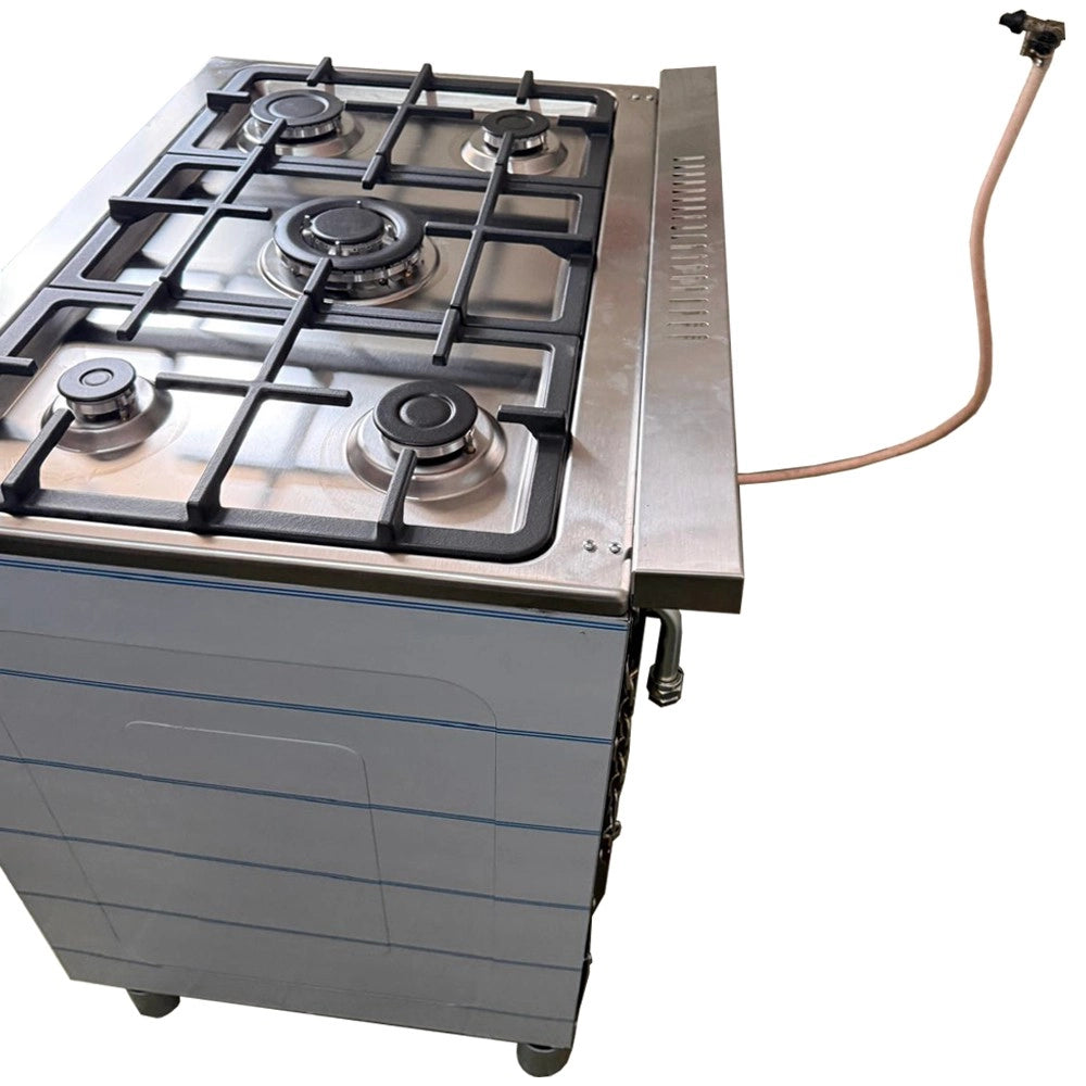 Cucina a gas Samet Stromboli 80x55 con forno e grill elettrici – Inox Classe A