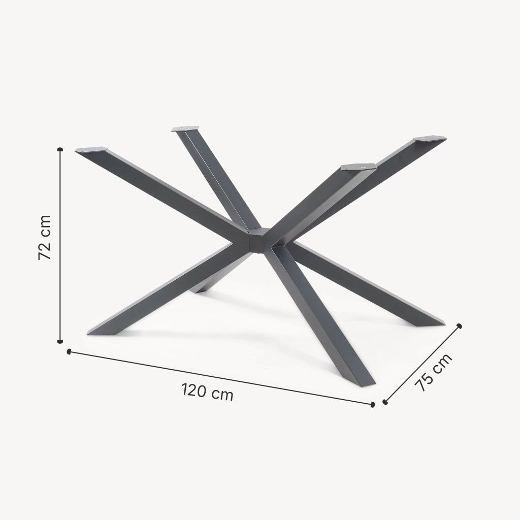Gamba Centrale Bemeenel in Acciaio per Mobili Fai da Te 120x75x72 cm Nero [en.casa]