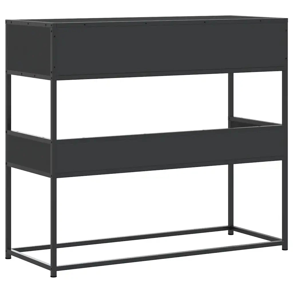 Tavolino Consolle Nero 90x35x80 cm in Legno Multistrato 849174
