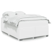 Giroletto a Molle con Materasso Bianco 140x190 cm in Similpelle