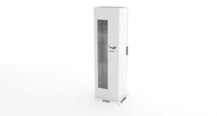 Vetrina 1 Anta 45x 34x162 cm Daiquiri Bianco Lucido