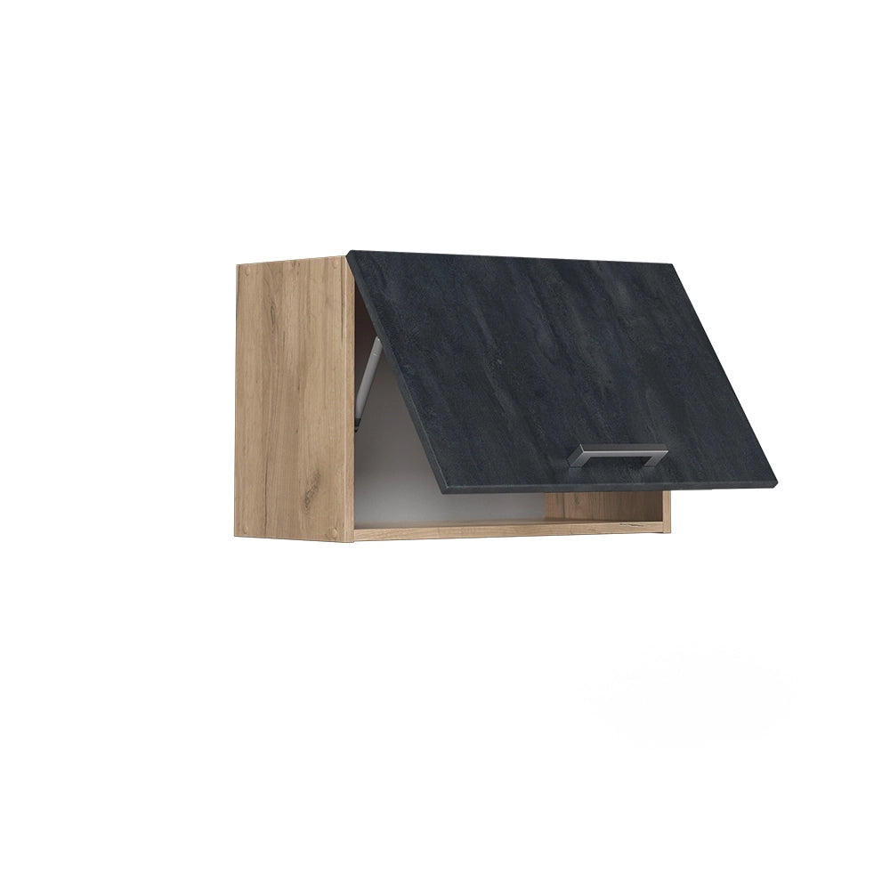 Vicco Pensile da cucina Calcestruzzo nero 60 cm Piatto