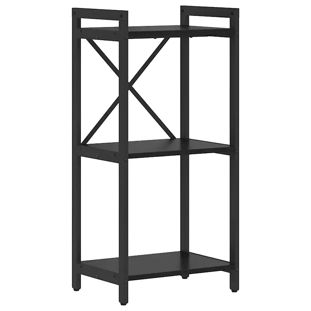 vidaXL Libreria Rovere nero 40 x 30 x 83 cm Legno multistrato