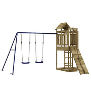 Altalene per parco giochi all'aperto scivolo altalene robuste giochi da giardino 361 x 282 x 238 cm legno di pino impregnato 02_0004780
