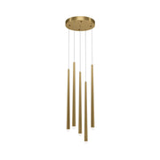 Maytoni Lampadario moderno Cascade 5 luci LED integrato ottone alluminio